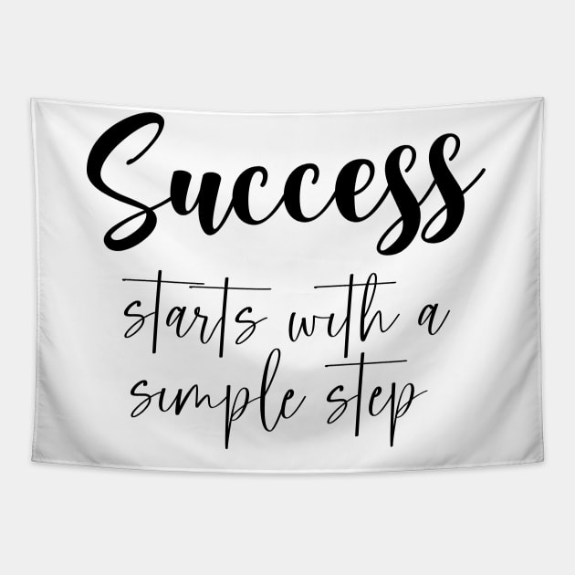 Success starts with a simple step, Successful Mindset Tapestry by FlyingWhale369