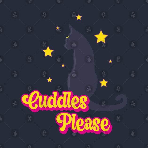 Cuddle amongst the stars cat OsoDLUX T-Shirt by OsoDLUX