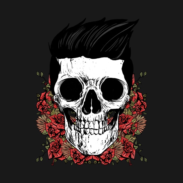 Skull Weekend Rockabilly & Roses by Analog Designs