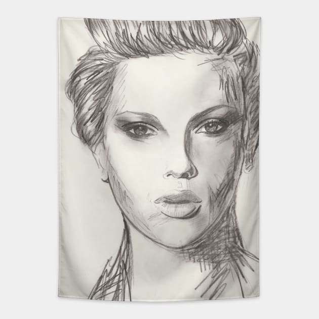 Scarlett Johansson Tapestry by Svetlana Pelin