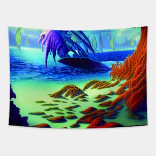 Fantasy Imaginary Seascape, Amazing Nature Tapestry