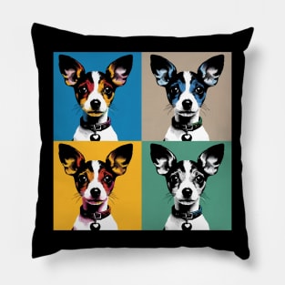 Pop Retro Toy Fox Terrier Art - Cute Puppy Pillow