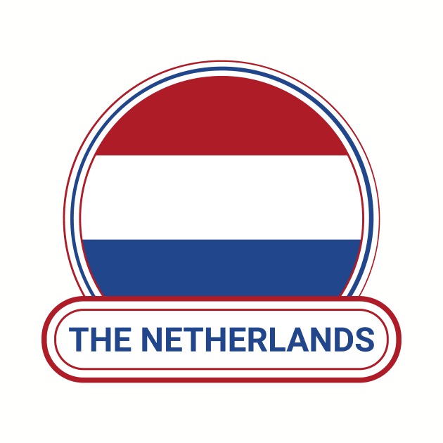 The Netherlands Country Badge - The Netherlands Flag by Yesteeyear