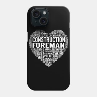 Construction Foreman Heart Phone Case