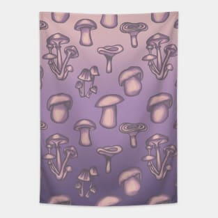 Pretty Pink Mushrooms Tapestry