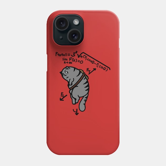 Crazy science antigravity and cats Phone Case by Quentin1984