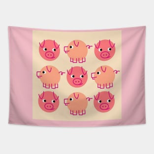 Cute Pigs Tapestry