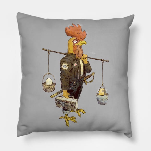 Big Daddy Rooster Pillow by jesse.lonergan