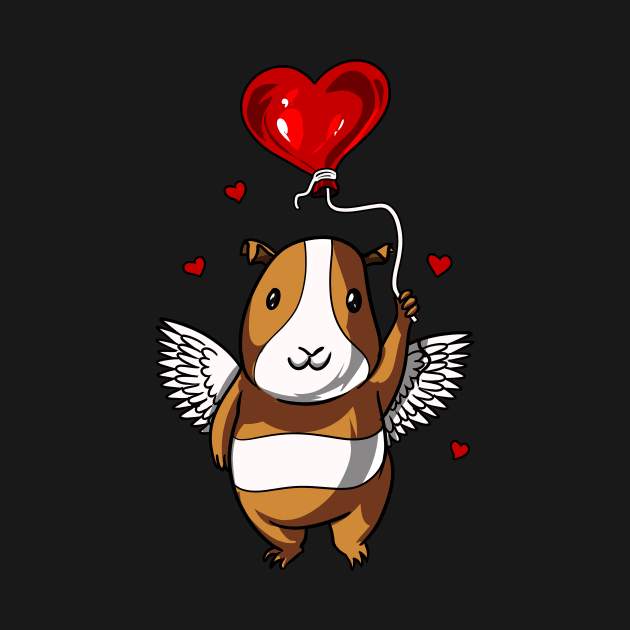 Cute Guinea Pig Valentines Day Love Heart Balloon by underheaven