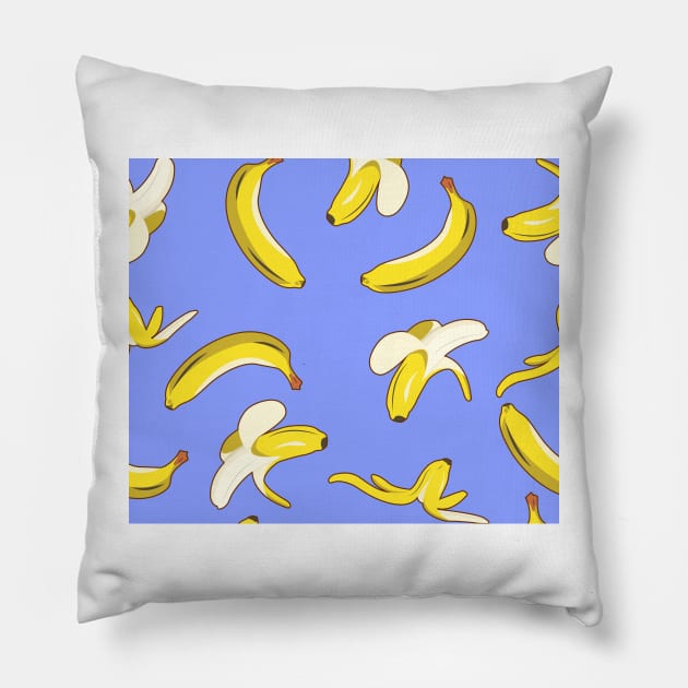 Banana Pattern Pillow by timegraf