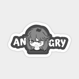 Funny Manga Angry Pout Face Little Girl Cute Chibi Meme Magnet