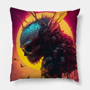 Beehive Skull Pillow