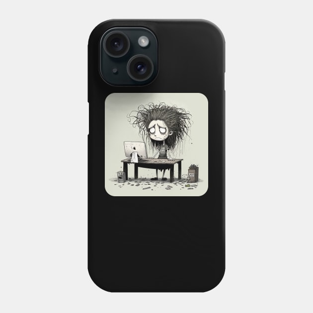 Wage Slave - And so can you! v4 (no text) Phone Case by AI-datamancer