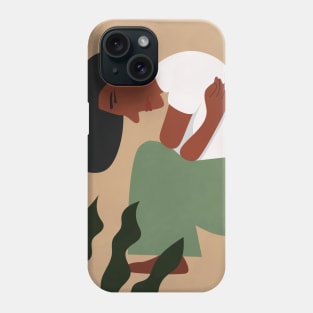 Woman Self Hug, Boho Illustration Phone Case