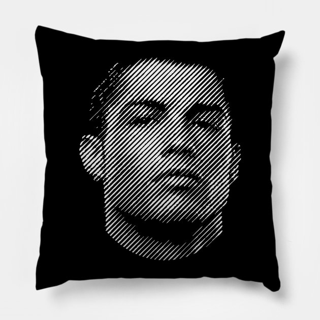 Cristiano Ronaldo Halftone style Pillow by Aldyz