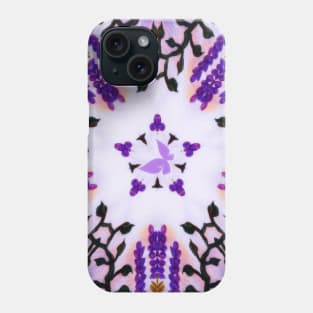 Purple Butterfly and Lavender Art Phone Case