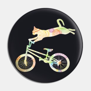 Cat Bike Cycling Bicycle Pin