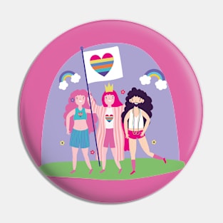 LGBT parade flag, pride symbol Pin