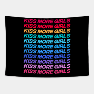 Kiss More Girl Lesbian Bisexual LGBT Pride Feminist Tapestry