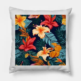 Tropical Flowers Pattern 16 Pillow