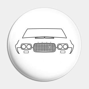 1972 Ford Gran Torino classic car outline graphic (black) Pin