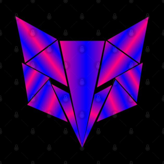 geometric animal, neon fox by SAMUEL FORMAS