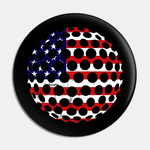 Usa America Flag Golf 4Th Of July Pin by mazurprop