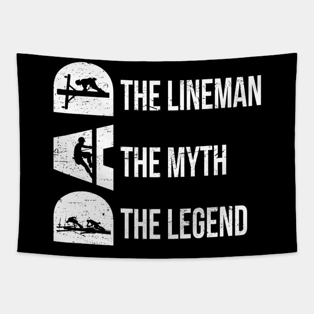 The Lineman The Myth The Legend Tapestry by paola.illustrations