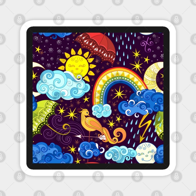 Fairytale Weather Forecast Print Magnet by lissantee