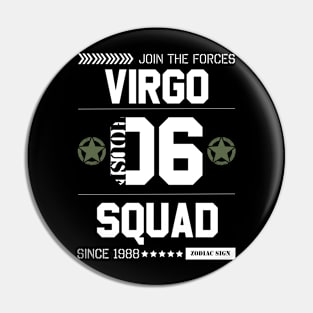 Zodiac Majesty Virgo Squad White Pin