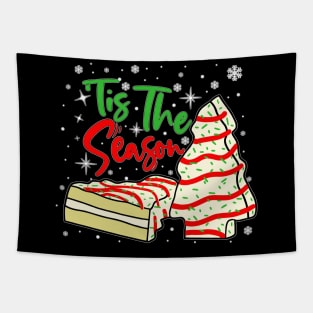 Funny Tis The Season Design Christmas Tree Cakes Debbie Tapestry