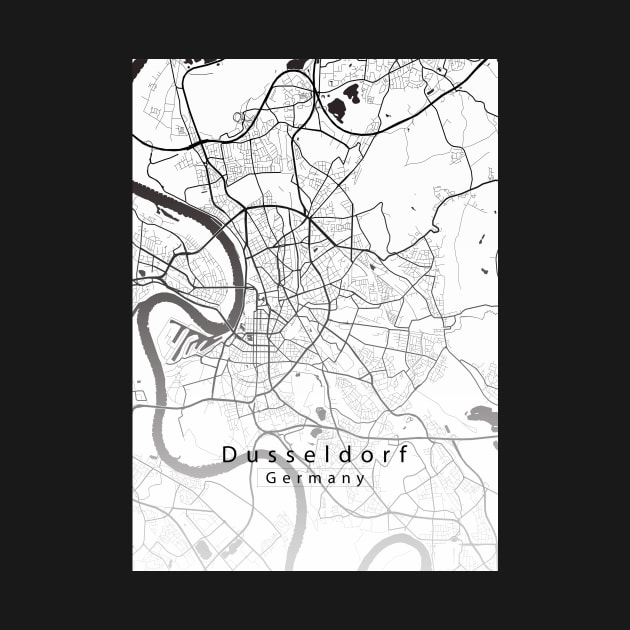 Düsseldorf Germany City Map by Robin-Niemczyk