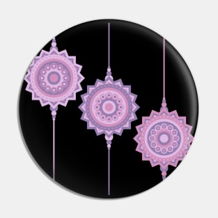 Floating Purple Mandalas Pin