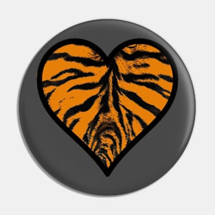 Tiger Stripe Heart Pin