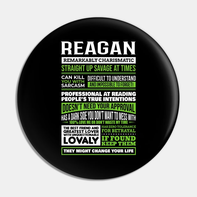 Reagan Pin by Ban Guns Not Books- Typography fullcolor