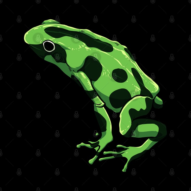 Frog drawing - Poison dart frog by Modern Medieval Design