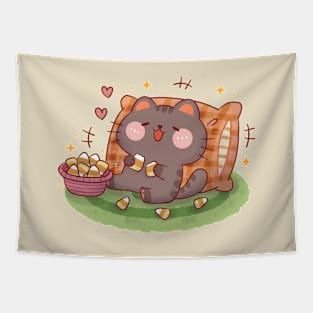 Cute Lazy Cat Tapestry