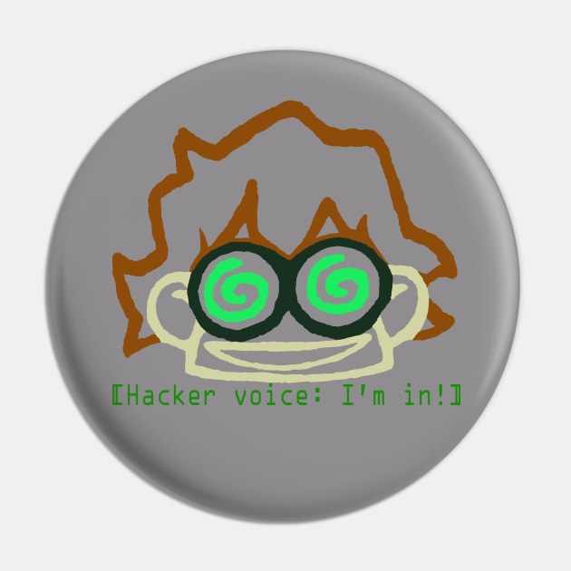 Hacker Green Paladin Pin by trashkitken