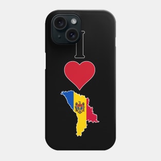 I Heart Moldova I Love Moldovan National Flag Map Vertical Phone Case