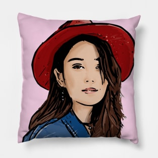 Woman in the Red Hat Pillow