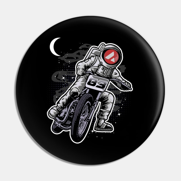 Astronaut Motorbike Avalanche AVAX Coin To The Moon Crypto Token Cryptocurrency Wallet Birthday Gift For Men Women Kids Pin by Thingking About