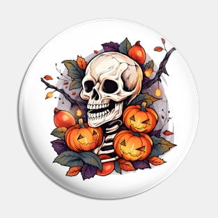 Halloween Skull Terror Pin