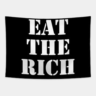 Eat the Rich (white text) Tapestry