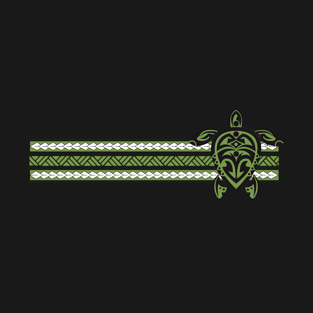 Green Tribal Turtle Tattoo Stripe by srwdesign