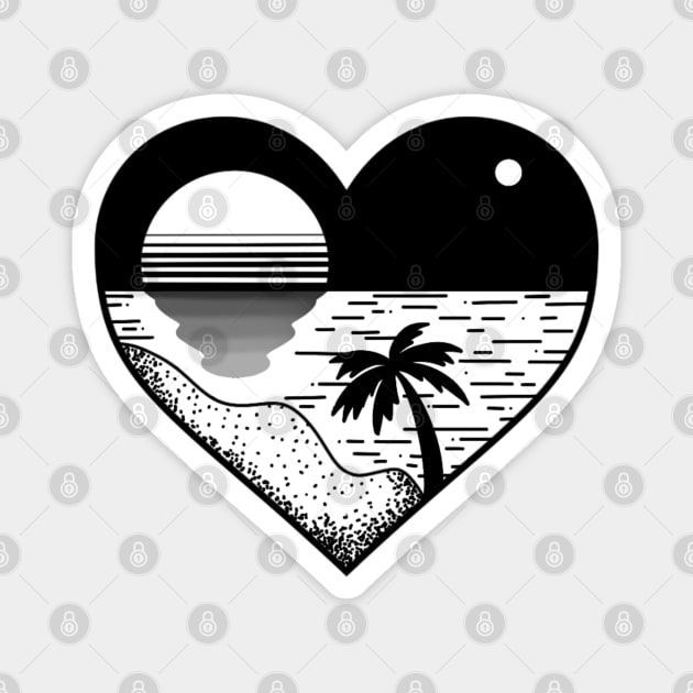 Beach Heart Magnet by Hacked By NA