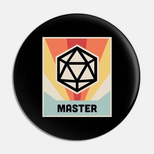 MASTER | Vintage D20 Roleplaying Game Poster Pin by Wizardmode