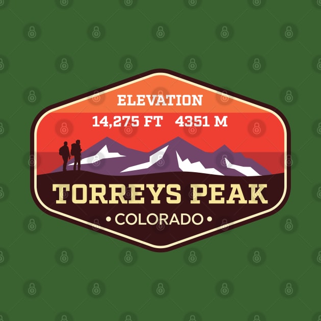 Torreys Peak Colorado - 14ers Mountain Climbing Badge by TGKelly