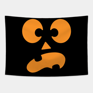 Surprised Pumpkin Carving Tapestry