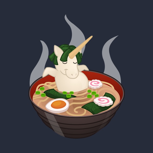 Ramen Bath Sushicorn by LittleWhiteOwl