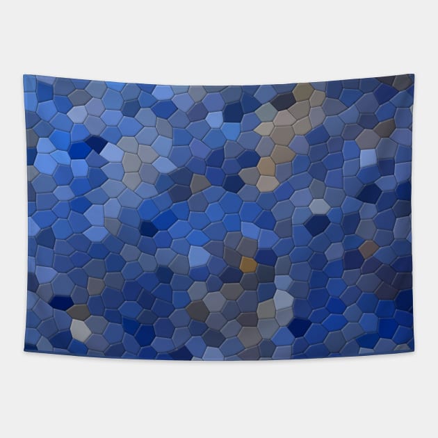 Blue For You mosaic tile Tapestry by soitwouldseem